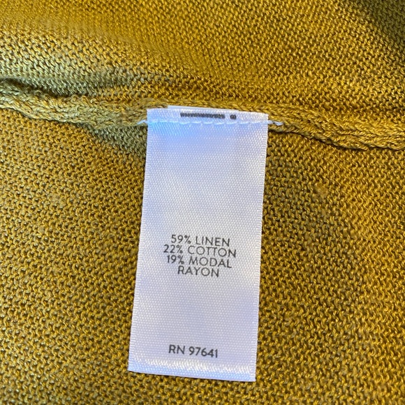 J. Jill Mustard Open Front Cardigan - Picture 13 of 14